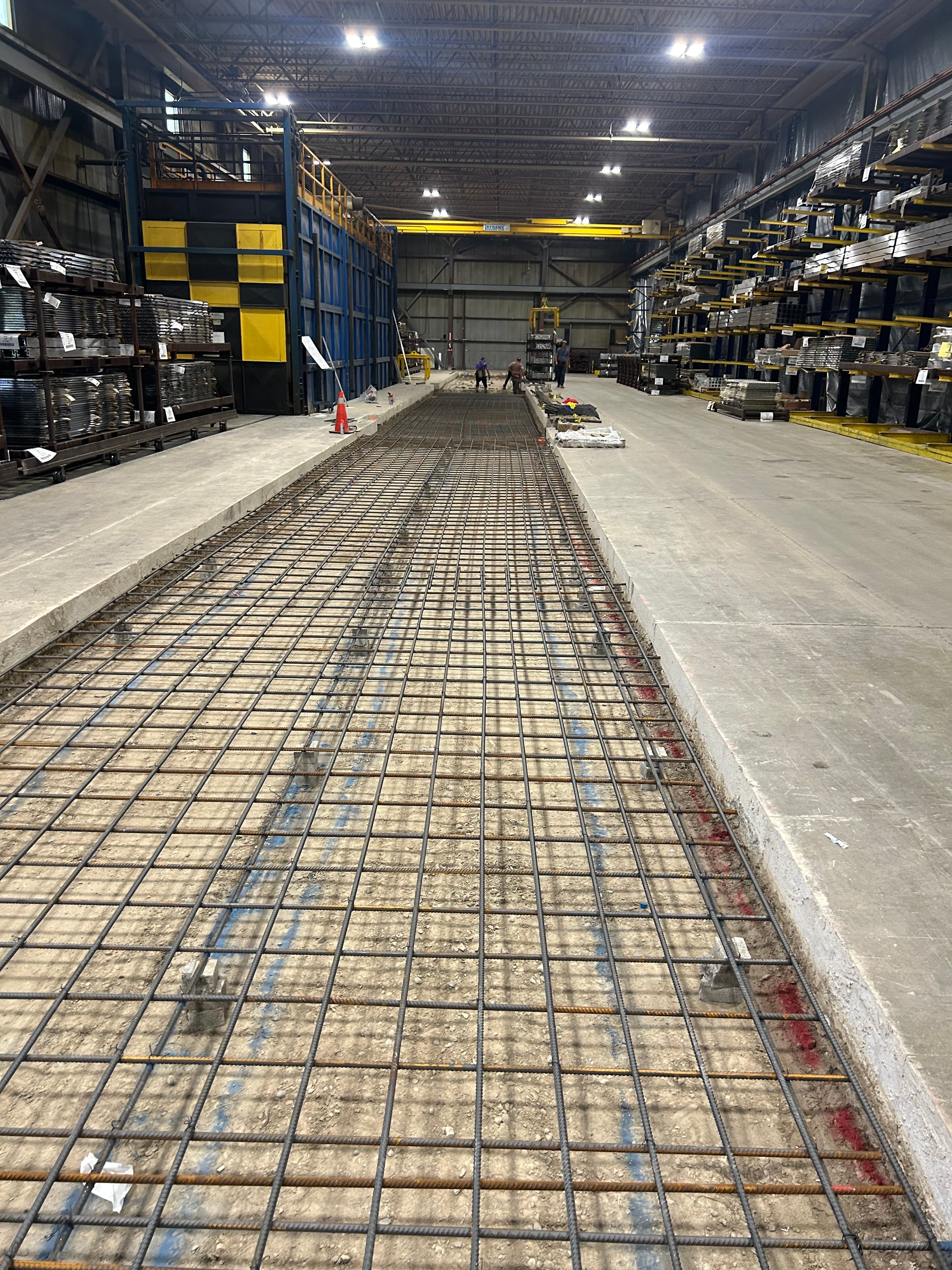 Age oven slab pour in Bradford, this slab took a crew of 4 one week to prepare and pour