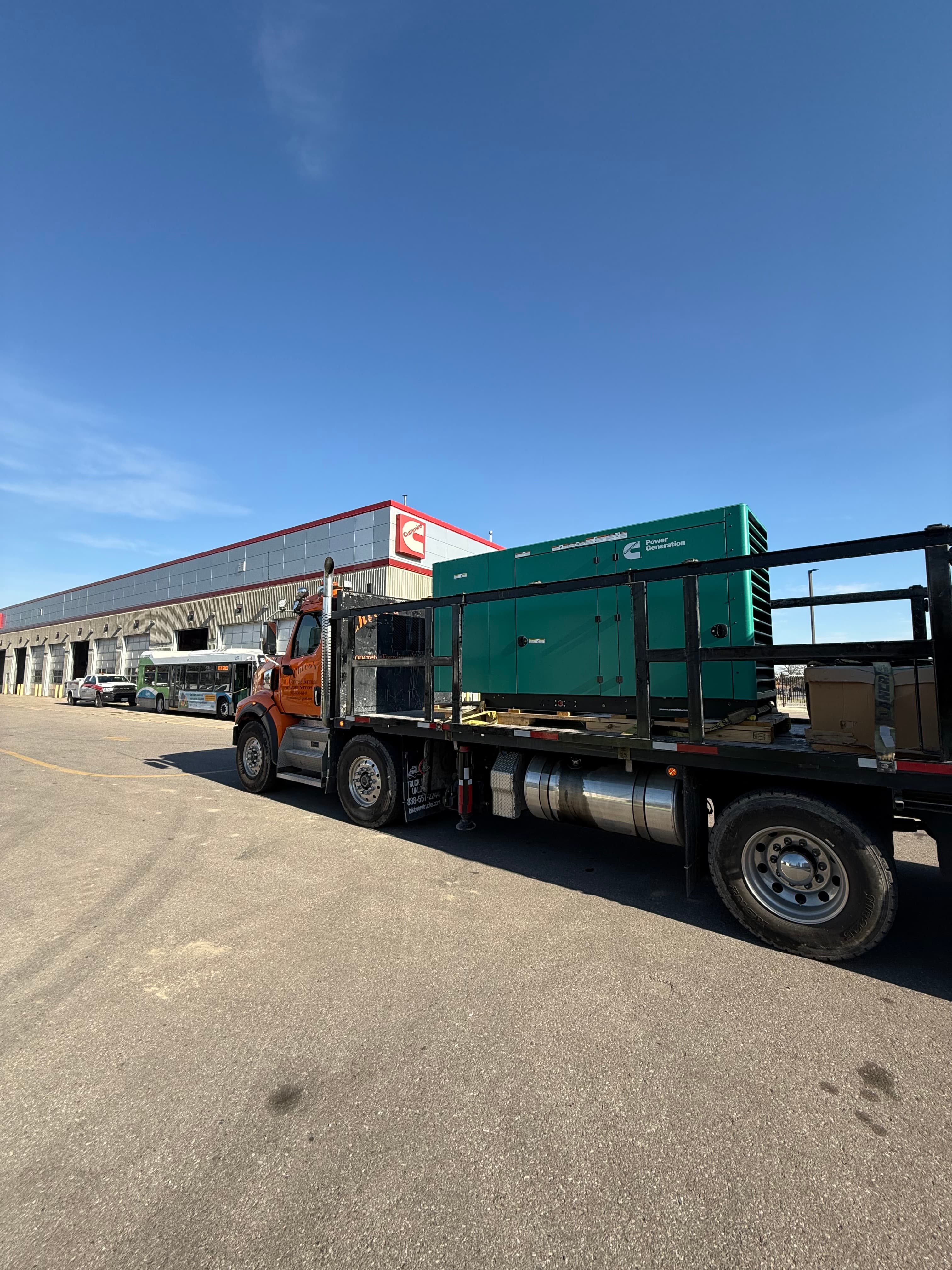 Transportation of a 12ft 4000lb generator from Etobicoke